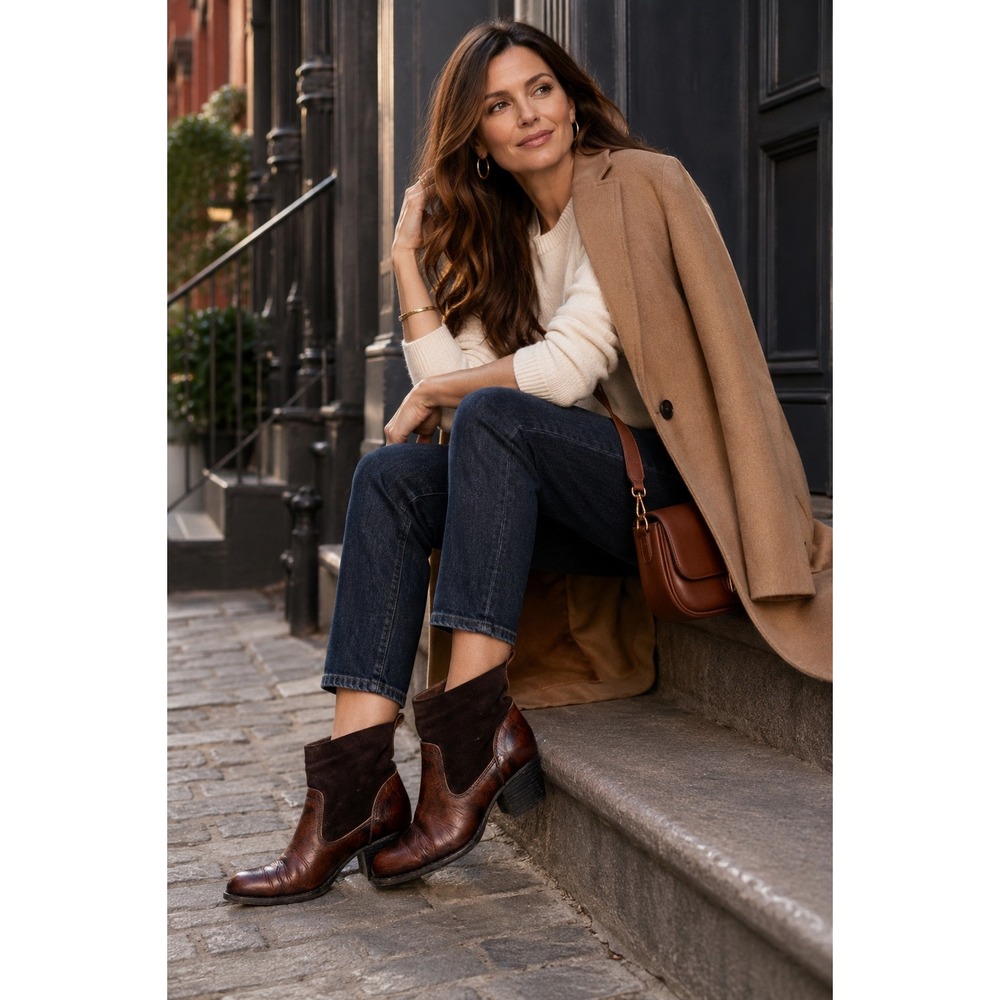 Rag & Bone Mercer II Boots 37 Brown Leather Suede Handmade Goodyear Western